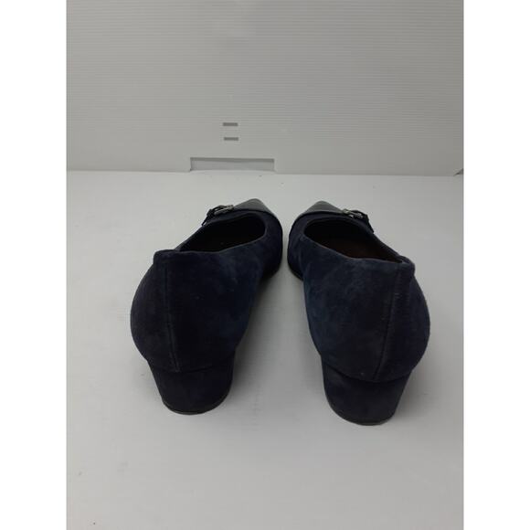 AGL Atillio Giusti Leombruni Pointy Toe Pump Navy size 41.5 Shoes Career - Picture 9 of 14